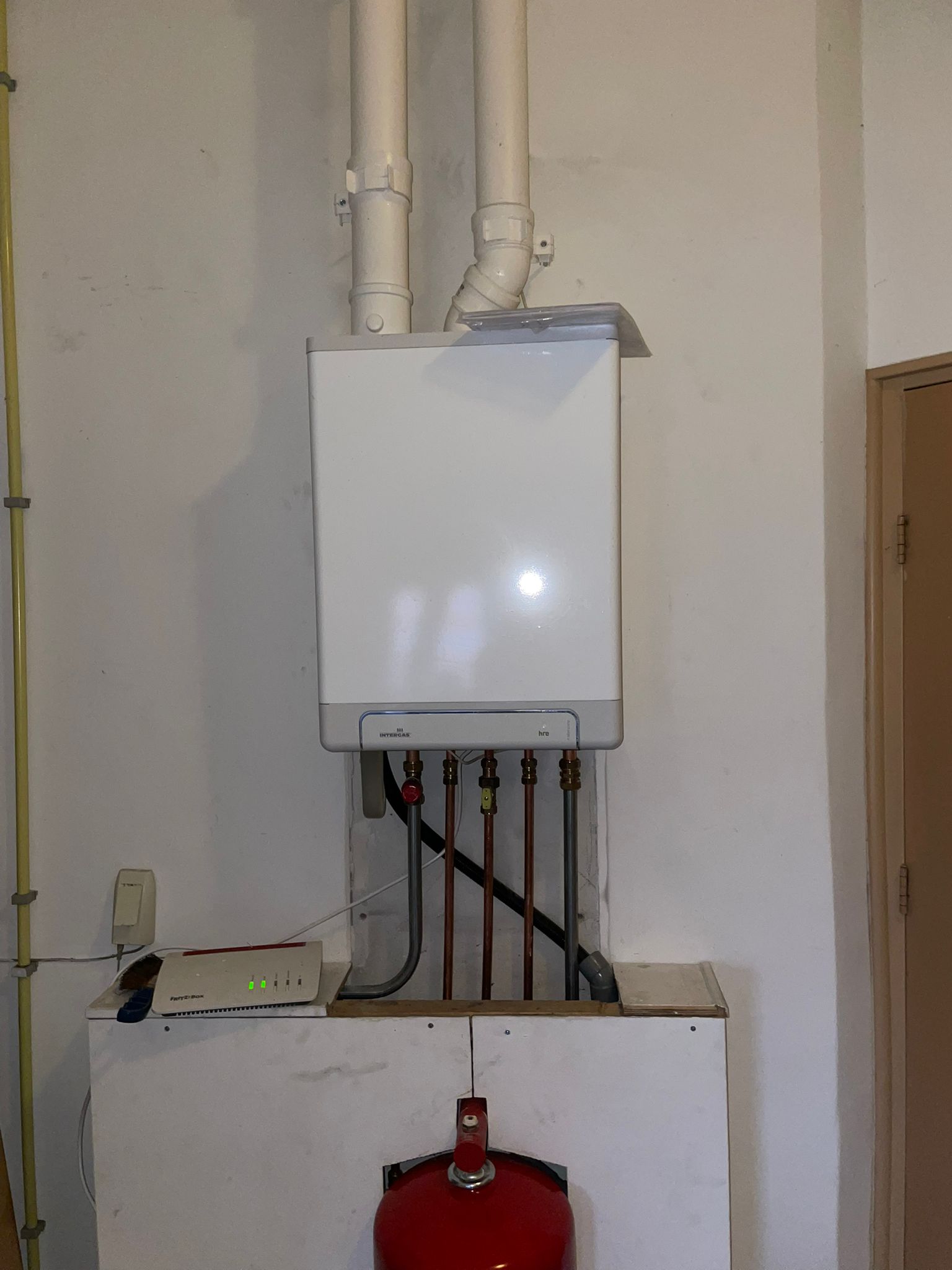 Intergas cv-ketel installatie